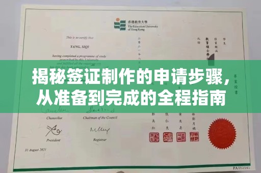 崇左揭秘签证制作的申请步骤，从准备到完成的全程指南